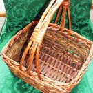 Rectangular Reed and Rope Handled Basket Medium Size