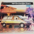 Brochure Pamphlet for a 1987 Ford Aerostar Wagon Brochure Pamphlet for a 1987 Ford Aerostar Wagon