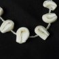Large Pasta Shell Look and Small Bead 16 inch Necklace 1970's Estate Find