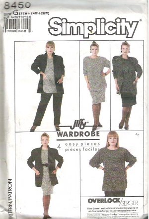 Simplicity Pattern 8450 Jiffy Wardrobe - Uncut - Sz 22w 24w 26w