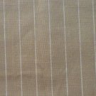 Tan and White Stripe Fabric Material 25 x 58 Silk or Linen Blend