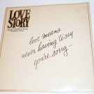 Love Story lp Dialogue and Music from Soundtrack Recording 1970 Two Albums pas 7000