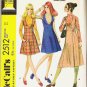 Uncut McCalls Pattern 2512 Jumper in Two Lengths and Blouse Size 12 - 1970