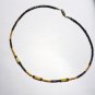 Possible Tigers Eye and Bone Choker - Vintage 1970s