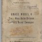1962 Grace Model K Two Way Axle Driven Road Sweeper Maint Instr Parts Catalog