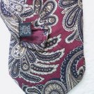 Roundtree and Yorke Silk Tie Hand Sewn Blue Gold Maroon Paisley