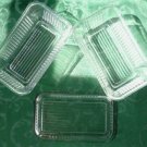 Two Ribbed Lidded Clear Glass Refrigerator Dishes Marked Pasabahce