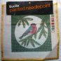 2 Bucilla Painted Needlepoint Tapestry Holiday Bird Designs Vintage New
