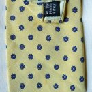 Claybrooke necktie neck tie Colors/pattern: Blue Floral on Yellow