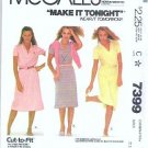 Uncut Mccalls Pattern 7399 Misses Sz 8 10 12 Knit Dress