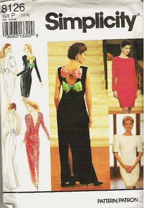 Simplicity Pattern 8126 Formal Lined Dress Two Lengths Sizes 12 14 16