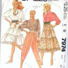 Mccalls 1982 Pattern 7974 Misses Size 8 Blouse Skirt Knickers