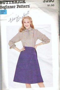 Butterick Pattern number 3290 Ladies Medium Wrap Skirt Level One