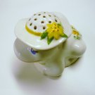 Avon 1980 Adorable Porcelain Frog Potpourri Pomander Jar