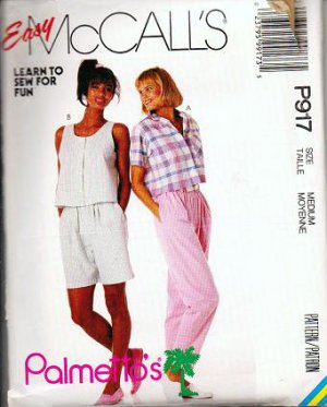 Uncut McCalls P917 Pattern - Top Pants Shorts Misses Medium
