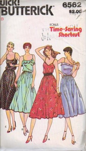 Butterick Pattern 6562/6563 Fitted - Flared Summer Dress Sizes 8-12