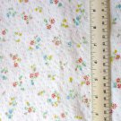 Dainty Flowers on White Textured Fabric Material 80x45+