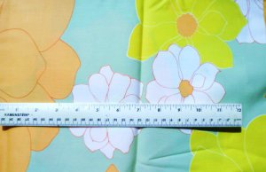 Large Floral Pattern Fabric - Material 110 x 45 inches