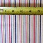 Red White Denim Blue Stripe Material Fabric 23 x 44 Inches