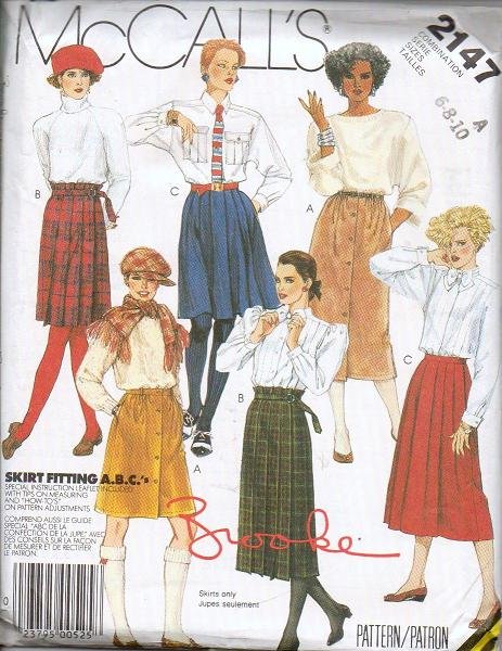 McCalls Uncut Pattern 2147 Misses Skirts in Sizes A 6 8 10