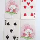 Vintage Playing Cards Kitten Holding Flower 6 Single Card Lot Swap Trade