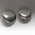 Silver Tone Fashion Clip On Earrings - Vintage 1980's