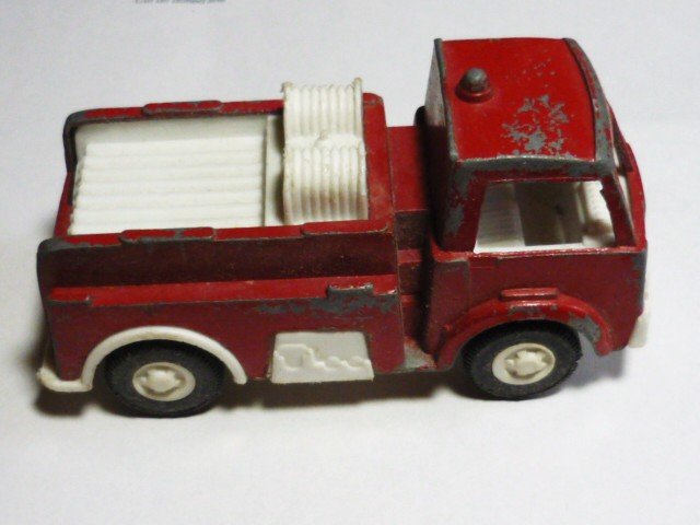 vintage metal fire truck toy
