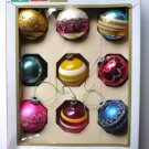 9 Vintage Glass Ball Christmas Ornaments Franke Shiny Brite and Others