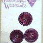 Le Chic Buttons Three on Card 7/8 Inch Mauve 10c Vintage