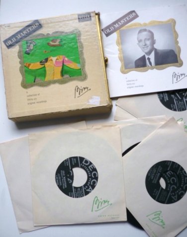 Old Masters Bing Crosby 9 Record Boxed Set w Booklet and 36 Songs ED-1800