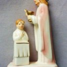 Boy Receiving First Communion Jesus Catholic Statue - Sanmyro Japan