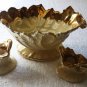 Cornucopia Center Piece or Planter and Candlestick Holders Signed Virginia No 28