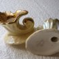 Cornucopia Center Piece or Planter and Candlestick Holders Signed Virginia No 28