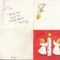 Christmas Card Angels Surrounding Candle Mckenzie Greetings Vintage