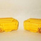 Trolley Car Salt and Pepper Shakers - Color is Yellow ~ Very Nice - Older