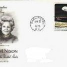 Richard / Pat Nixon Inauguration Day Jan 1973 fdc Two Apollo 8 Stamps