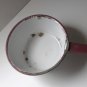 Vintage Red and White Enamel Enamelware 5 Cup Pot