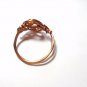 Handcrafted Copper Wire Spiral Wrapped Ring Size 9 Flower Abstract
