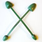 Two Vintage Wood Shoe Forms Womens Shoe Shapers Stretchers - Green Two Vintage Wood Shoe Forms Womens Shoe Shapers Stretchers - Green