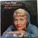 Say Wonderful Things lp by Patti Page Say Wonderful Things lp by Patti Page