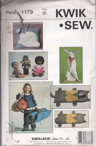 Kwik Sew Pattern 1179 -Childs sleepingbag/towel/dufflebag/pillow/doll clothes NEW