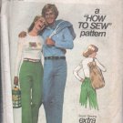1977 Vntg Simplicity Pattern 7867 Junior/Teen Sz 9/10 Pants and Hand Bag