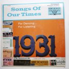 Songs of Our Times For Dancing For Listening lp 1931