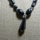 New: Hematite 18 inch Necklace with Tear~Drop Charm New: Hematite 18 inch Necklace with Tear~Drop Charm