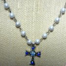 Catholic Rosary Cross Necklace - Adjustable 18 to 20 Inch