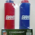 NFL Giants Condiment Set Plastic Ketchup Mustard Bottle Set of Two
