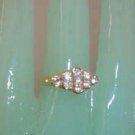 Elegant Tiered Rhinestone Faux Diamond Ring Size 7 ~ Elegant Tiered Rhinestone Faux Diamond Ring Size 7 ~