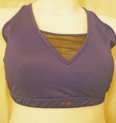 Navy Copper Fit Core Compression Sports Bra with Mesh Inserts 1X Live Limitless
