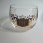Black & Gold Roly Poly Barware Glass VIP Crest Crossed Swords Scepter