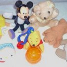7 Collectors Plush and Bean Bag Toys Mickey - Pooh - M n M - Kitty ++